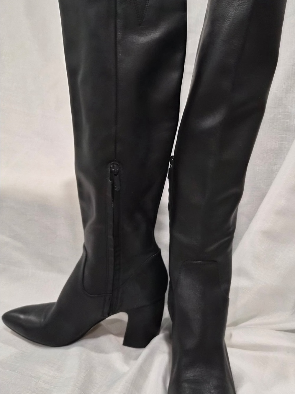 Sam Edelman Black Over-the-Knee Leather Boots